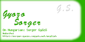 gyozo sorger business card